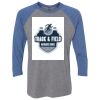 Unisex Triblend Three-Quarter Raglan T-Shirt Thumbnail