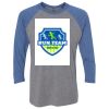 Unisex Triblend Three-Quarter Raglan T-Shirt Thumbnail