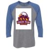 Unisex Triblend Three-Quarter Raglan T-Shirt Thumbnail