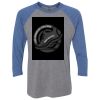 Unisex Triblend Three-Quarter Raglan T-Shirt Thumbnail