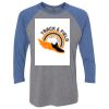 Unisex Triblend Three-Quarter Raglan T-Shirt Thumbnail