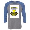 Unisex Triblend Three-Quarter Raglan T-Shirt Thumbnail