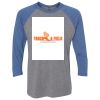 Unisex Triblend Three-Quarter Raglan T-Shirt Thumbnail