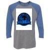 Unisex Triblend Three-Quarter Raglan T-Shirt Thumbnail