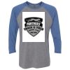 Unisex Triblend Three-Quarter Raglan T-Shirt Thumbnail