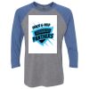 Unisex Triblend Three-Quarter Raglan T-Shirt Thumbnail