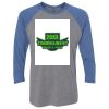 Unisex Triblend Three-Quarter Raglan T-Shirt Thumbnail