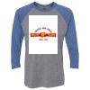 Unisex Triblend Three-Quarter Raglan T-Shirt Thumbnail