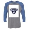 Unisex Triblend Three-Quarter Raglan T-Shirt Thumbnail