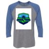 Unisex Triblend Three-Quarter Raglan T-Shirt Thumbnail