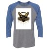 Unisex Triblend Three-Quarter Raglan T-Shirt Thumbnail