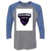 Unisex Triblend Three-Quarter Raglan T-Shirt Thumbnail