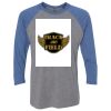 Unisex Triblend Three-Quarter Raglan T-Shirt Thumbnail