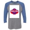 Unisex Triblend Three-Quarter Raglan T-Shirt Thumbnail