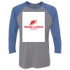 Unisex Triblend Three-Quarter Raglan T-Shirt Thumbnail