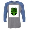 Unisex Triblend Three-Quarter Raglan T-Shirt Thumbnail