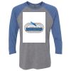 Unisex Triblend Three-Quarter Raglan T-Shirt Thumbnail