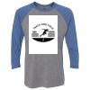 Unisex Triblend Three-Quarter Raglan T-Shirt Thumbnail