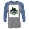 Unisex Triblend Three-Quarter Raglan T-Shirt Thumbnail