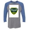 Unisex Triblend Three-Quarter Raglan T-Shirt Thumbnail