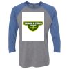 Unisex Triblend Three-Quarter Raglan T-Shirt Thumbnail