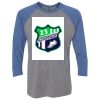 Unisex Triblend Three-Quarter Raglan T-Shirt Thumbnail