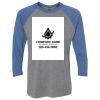 Unisex Triblend Three-Quarter Raglan T-Shirt Thumbnail