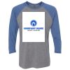 Unisex Triblend Three-Quarter Raglan T-Shirt Thumbnail