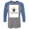 Unisex Triblend Three-Quarter Raglan T-Shirt Thumbnail