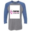 Unisex Triblend Three-Quarter Raglan T-Shirt Thumbnail