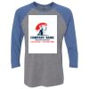 Unisex Triblend Three-Quarter Raglan T-Shirt Thumbnail