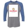 Unisex Triblend Three-Quarter Raglan T-Shirt Thumbnail