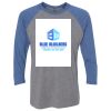 Unisex Triblend Three-Quarter Raglan T-Shirt Thumbnail