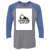 Unisex Triblend Three-Quarter Raglan T-Shirt Thumbnail