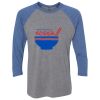 Unisex Triblend Three-Quarter Raglan T-Shirt Thumbnail