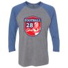 Unisex Triblend Three-Quarter Raglan T-Shirt Thumbnail