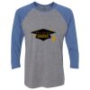 Unisex Triblend Three-Quarter Raglan T-Shirt Thumbnail