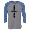 Unisex Triblend Three-Quarter Raglan T-Shirt Thumbnail