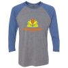 Unisex Triblend Three-Quarter Raglan T-Shirt Thumbnail