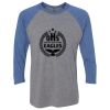 Unisex Triblend Three-Quarter Raglan T-Shirt Thumbnail