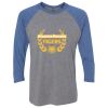 Unisex Triblend Three-Quarter Raglan T-Shirt Thumbnail