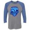 Unisex Triblend Three-Quarter Raglan T-Shirt Thumbnail