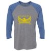 Unisex Triblend Three-Quarter Raglan T-Shirt Thumbnail