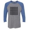 Unisex Triblend Three-Quarter Raglan T-Shirt Thumbnail