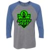 Unisex Triblend Three-Quarter Raglan T-Shirt Thumbnail