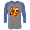 Unisex Triblend Three-Quarter Raglan T-Shirt Thumbnail