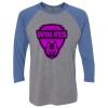 Unisex Triblend Three-Quarter Raglan T-Shirt Thumbnail