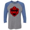 Unisex Triblend Three-Quarter Raglan T-Shirt Thumbnail