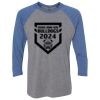 Unisex Triblend Three-Quarter Raglan T-Shirt Thumbnail