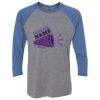 Unisex Triblend Three-Quarter Raglan T-Shirt Thumbnail